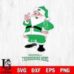 Marshall Thundering Herd Santa claus Svg dxf eps png pdf file,NCAA svg,Digital Download,Cricut file