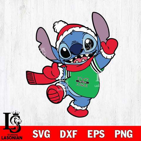 Marshall Thundering Herd Stitch Disney Christmas Svg Eps Dxf Png File, Digital Download, Instant Download