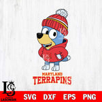 Maryland Terrapins Bluey Hoodie Sport Svg Eps Dxf Png File, Digital Download ,Instant Download, Cricut File