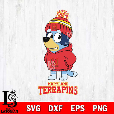 Maryland Terrapins Bluey Hoodie rugby Svg Eps Dxf Png File, Digital Download ,Instant Download, Cricut File