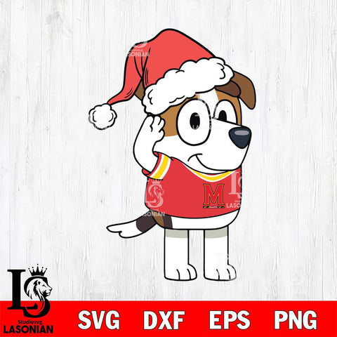 Maryland Terrapins Bluey Jack Christmas Svg Eps Dxf Png File, Digital Download, Instant Download