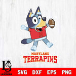 Maryland Terrapins Bluey Sport Football Svg Eps Dxf Png File,NCAA Svg Files,Bluey svg ,Digital Download ,Instant Download, Cricut File