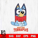 Maryland Terrapins Bluey Styles Football Svg Eps Dxf Png File,NCAA Svg Files,Bluey svg ,Digital Download ,Instant Download, Cricut File