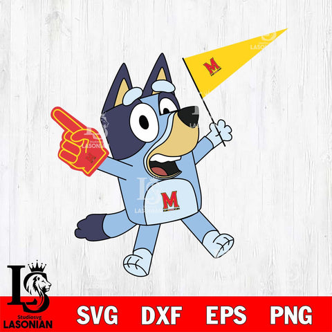 Maryland Terrapins Bluey flag Svg Eps Dxf Png File, Digital Download, Instant Download