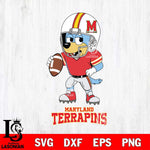 Maryland Terrapins Bluey rugby Svg Eps Dxf Png File, Digital Download ,Instant Download, Cricut File