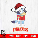 Maryland Terrapins Christmas Bluey Hat Cut Files,Bluey Cricut,Christmas Svg , Bluey svg , Digital Download, dxf eps png pdf file