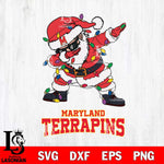 Maryland Terrapins Dabbing Santa Claus Ugly Christmas Svg dxf eps png pdf file,NCAA svg,Digital Download,Cricut file