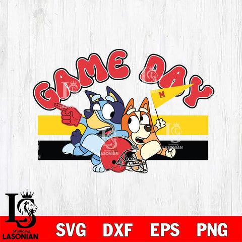 Maryland Terrapins Game Day Bluey Svg Eps Dxf Png File, Digital Download, Instant Download