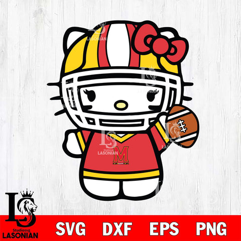 Maryland Terrapins Hello Kitty sport 9 Svg Eps Dxf Png File, NCAA svg, Digital Download, Instant Download