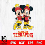 Maryland Terrapins Mickey And Minnie Mouse Football Svg Eps Dxf Png File, NCAA svg , File Cut , Digital Download , Instant Download, Cut Svg Files