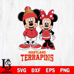 Maryland Terrapins Mickey Minnie Mouse Cute Football Svg Eps Dxf Png File, NCAA svg , File Cut , Digital Download , Instant Download, Cut Svg Files