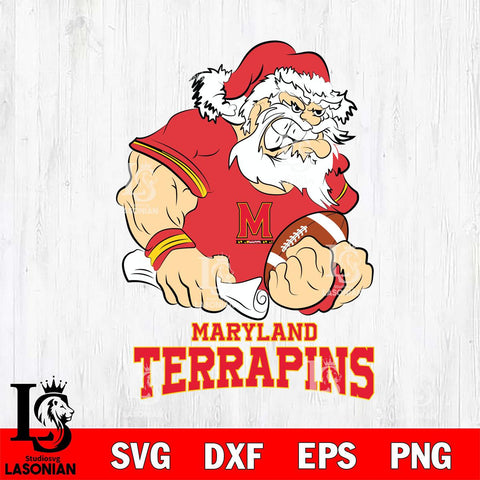 Maryland Terrapins Santa Claus Angry Svg dxf eps png pdf file,NCAA svg,Digital Download,Cricut file