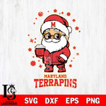 Maryland Terrapins Santa Claus Coffe Svg dxf eps png pdf file,NCAA svg,Digital Download,Cricut file