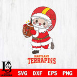 Maryland Terrapins Santa Claus Cute Svg dxf eps png pdf file,NCAA svg,Digital Download,Cricut file