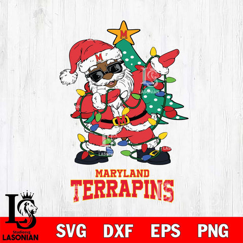 Maryland Terrapins Santa Claus Ugly Christmas Svg dxf eps png pdf file,NCAA svg,Digital Download,Cricut file