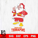 Maryland Terrapins Santa claus Svg dxf eps png pdf file,NCAA svg,Digital Download,Cricut file