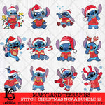 Maryland Terrapins Stitch Christmas NCAA Bundle 12 Svg Eps Dxf Png File, Digital Download, Instant Download