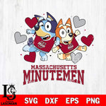 Massachusetts Minutemen Bluey & Bingo 10 Svg Eps Dxf Png File, NCAA svg, Digital Download, Instant Download