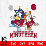 Massachusetts Minutemen Bluey & Bingo 2 Svg Eps Dxf Png File, NCAA svg, Digital Download, Instant Download