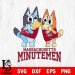 Massachusetts Minutemen Bluey & Bingo 5 Svg Eps Dxf Png File, NCAA svg, Digital Download, Instant Download