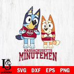 Massachusetts Minutemen Bluey & Bingo 6 Svg Eps Dxf Png File, NCAA svg, Digital Download, Instant Download