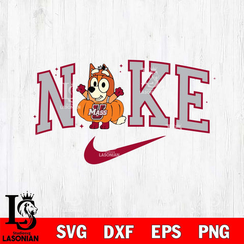 Massachusetts Minutemen Bluey Halloween Nike NCAA Svg Eps Dxf Png File, Digital Download, Instant Download