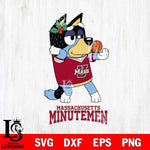 Massachusetts Minutemen Christmas Bluey Bandit Heeler Cut Files,Bluey Cricut,Christmas Svg , Bluey svg , Digital Download, dxf eps png pdf file