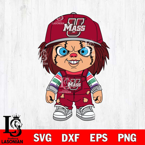 Massachusetts Minutemen Chucky Football Horror Halloween Svg Eps Dxf Png File, NCAA svg, Digital Download, Instant Download