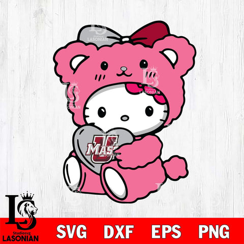 Massachusetts Minutemen Cute Hello Kitty 3 Svg Eps Dxf Png File, Digital Download, Instant Download