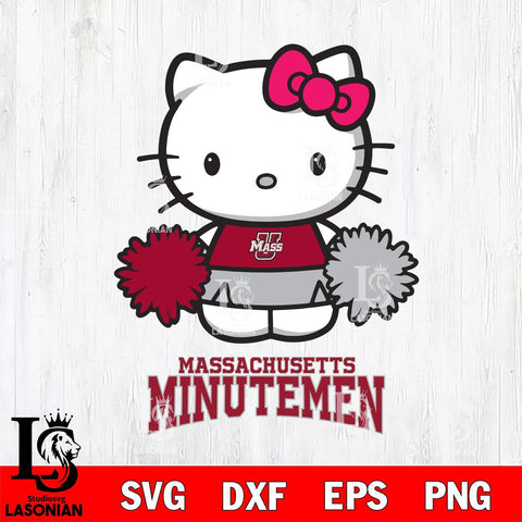 Massachusetts Minutemen Hello Kitty Cheerleader 2 Svg Eps Dxf Png File, Digital Download, Instant Download