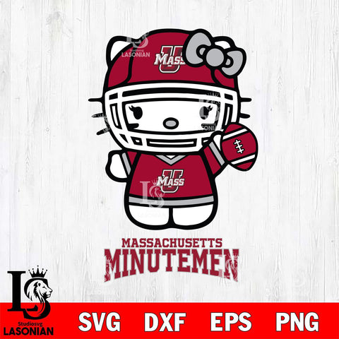 Massachusetts Minutemen Hello Kitty NCAA 1 Svg Eps Dxf Png File, Digital Download, Instant Download