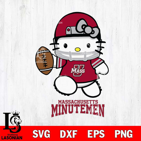 Massachusetts Minutemen Hello Kitty NCAA 4 Svg Eps Dxf Png File, Digital Download, Instant Download