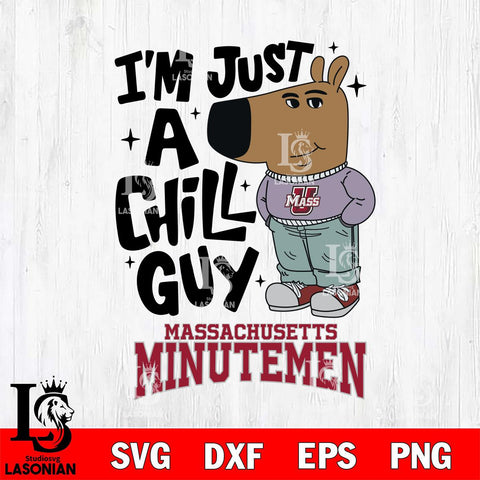 Massachusetts Minutemen I'm Just A Chill Guy Svg Eps Dxf Png File,NCAA Svg Files,Chill Guy svg ,Digital Download ,Instant Download, Cricut File