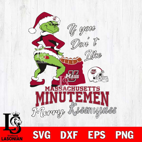 Massachusetts Minutemen Merry kissmyass grinch Svg Eps Dxf Png File,NCAA Svg Files,Digital Download,Sublimation,Instant Download