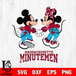 Massachusetts Minutemen Mickey Minnie Valentine Rugby Svg Eps Dxf Png File, Digital Download ,Instant Download, Cricut File