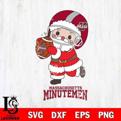 Massachusetts Minutemen Santa Claus Cute Svg dxf eps png pdf file,NCAA svg,Digital Download,Cricut file