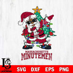 Massachusetts Minutemen Santa Claus Ugly Christmas Svg dxf eps png pdf file,NCAA svg,Digital Download,Cricut file