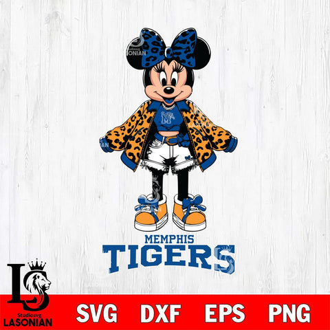 Memphis Tigers Style Minnie Disney Svg Eps Dxf Png File, Digital Download, Instant Download