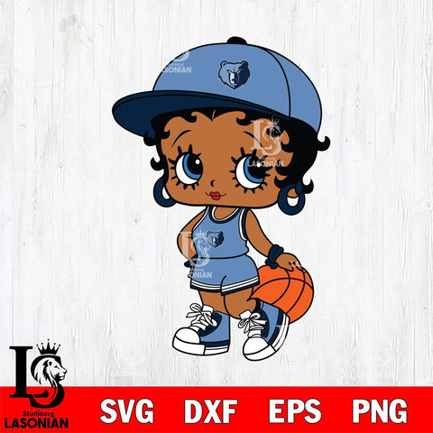 Memphis Grizzlies Betty Boop NBA 2 Svg Eps Dxf Png File, NBA svg, Digital Download, Instant Download