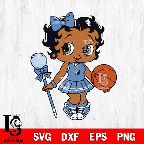 Memphis Grizzlies Betty Boop NBA 3 Svg Eps Dxf Png File, NBA svg, Digital Download, Instant Download