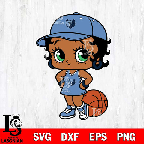 Memphis Grizzlies Betty Boop NBA Svg Eps Dxf Png File, NBA svg, Digital Download, Instant Download