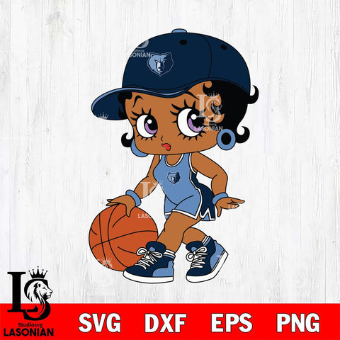 Memphis Grizzlies Betty Boop NBA 5 Svg Eps Dxf Png File, NBA svg, Digital Download, Instant Download