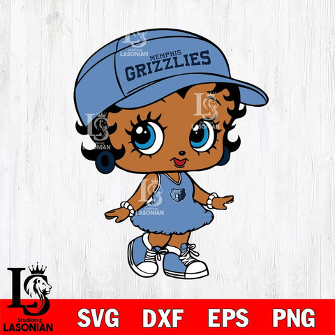 Memphis Grizzlies Betty Boop NBA 7 Svg Eps Dxf Png File, NBA svg, Digital Download, Instant Download