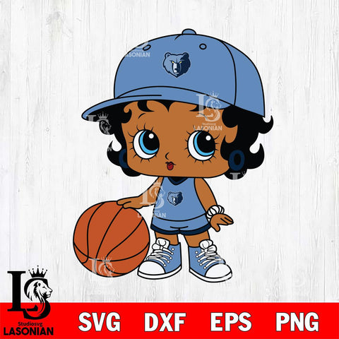 Memphis Grizzlies Betty Boop NBA 8 Svg Eps Dxf Png File, NBA svg, Digital Download, Instant Download