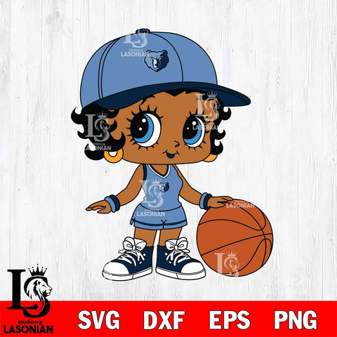 Memphis Grizzlies Betty Boop NBA 9 Svg Eps Dxf Png File, NBA svg, Digital Download, Instant Download