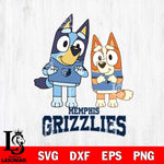 Memphis Grizzlies Bluey & Bingo 6 Svg Eps Dxf Png File, NBA svg, Digital Download, Instant Download