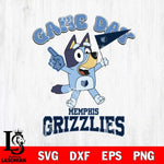 Memphis Grizzlies Bluey Game Day Svg Eps Dxf Png File, Digital Download, Instant Download