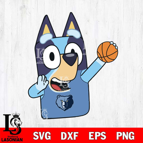 Memphis Grizzlies Bluey sport Svg Eps Dxf Png File, Digital Download, Instant Download