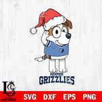 Memphis Grizzlies Christmas Bluey Jack Sport Svg , Christmas Svg , Bluey svg , Digital Download, dxf eps png pdf file