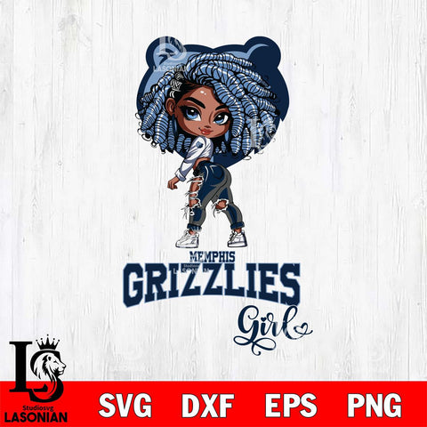 Memphis Grizzlies Fan Girl Svg Eps Dxf Png File, Digital Download, Instant Download